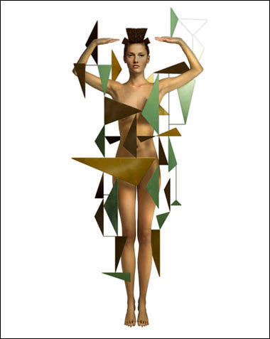 几何<em>人体艺术</em>人体曲线与几何图形的碰撞(组图