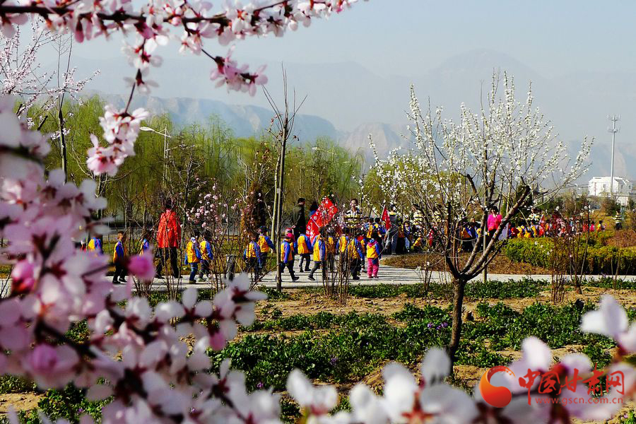 临夏州永靖县幼儿园开展亲亲春天活动(高清