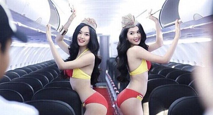 越捷航空比基尼模特宣传 公司方面极力否认