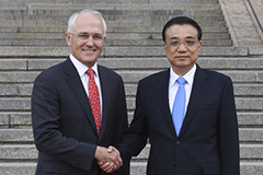 中澳总理年度会晤在京举行