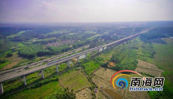 环岛高铁澄迈和临高段建设出成效 沿线景观迷