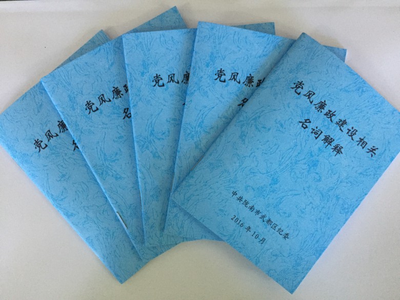 陇南武都:编印《党风廉政建设相关名词解释》
