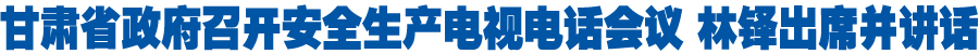 甘肃省政府召开安全生产电视电话会议 林铎出席并讲话