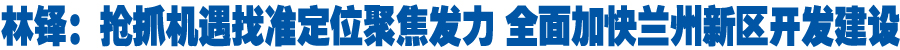 林铎：抢抓机遇找准定位聚焦发力 全面加快兰州新区开发建设