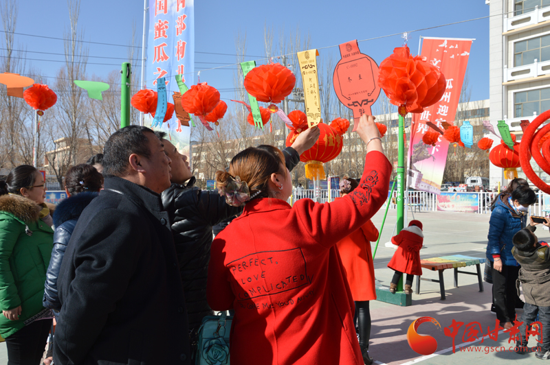 温暖中国|酒泉瓜州：猜灯谜闹元宵 传统文化出奇彩（图）