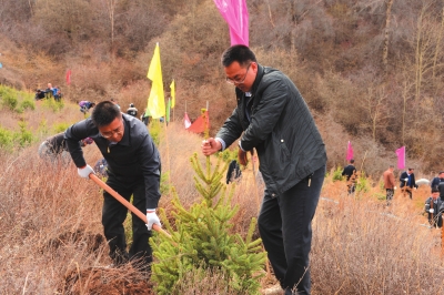 春季义务植树活动在兰州市展开 