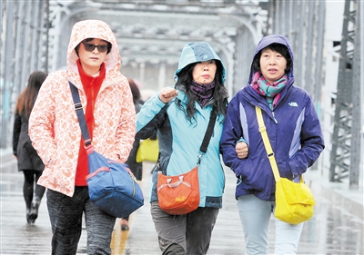 一场降雨后 金城两日温差仿若换季（图）