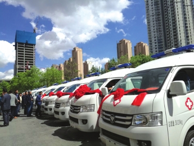 民建中华思源工程扶贫基金会 向甘肃省再赠48辆救护车（图）