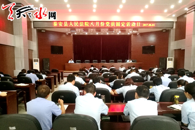 天水秦安县人民法院开展8月份党员固定活动日活动