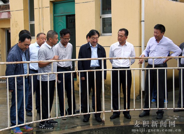国家防总检查组来天水麦积区检查抗旱防汛工作(图)