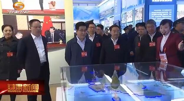 甘肃十九大代表参观“砥砺奋进的五年”大型成就展