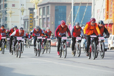 白银市会宁县举办的迎新春全民健身活动（图）