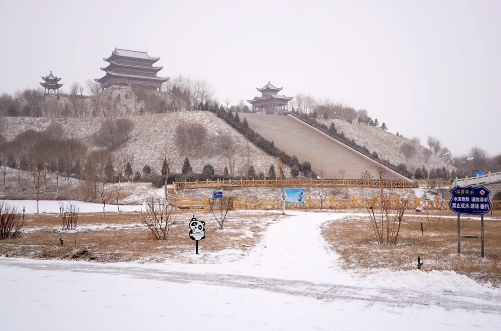 张掖临泽：雪后美如画（图）