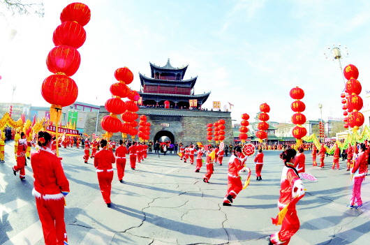 酒泉：锣鼓喧天歌盛世 欢天喜地闹元宵（组图）