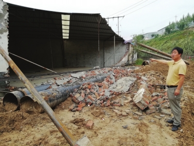 兰州市民反映：施工方填平排水沟雨水倒灌仓库受水 相关部门：正在协商解决