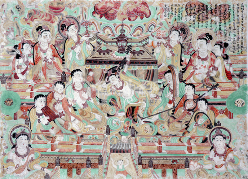 【史敦宇敦煌壁画复原精品展】中唐舞乐图(112窟)