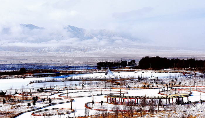 肃北初雪 美景如画