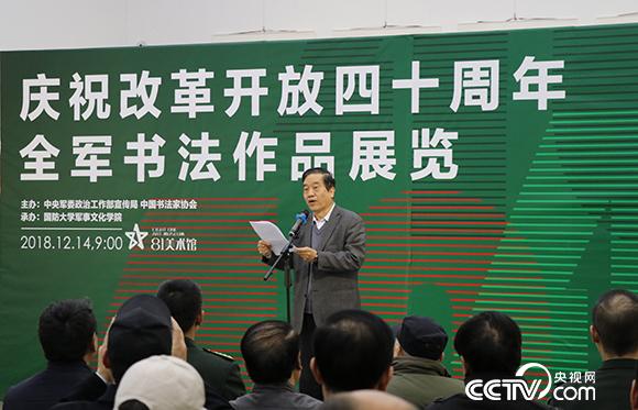 中国书协主席苏士澍在现场致辞