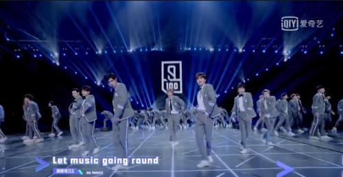 视频截图:《偶像练习生》主题曲表演 点击进入下一页