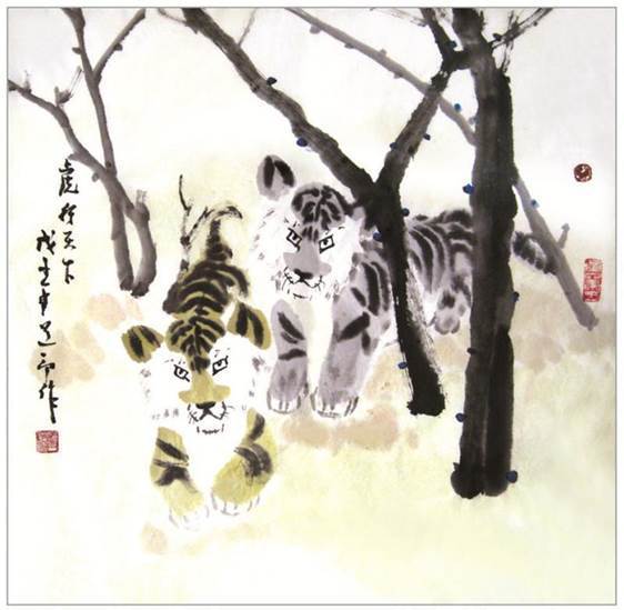画虎名家卢道印:虎娃独秀甲天下 http://i1.go2yd.com/image.php?url=0KofPM7jju