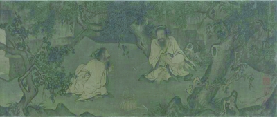 《采薇图》卷 局部(国画) 李唐