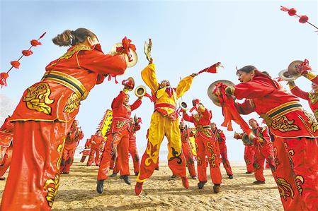 【守护母亲河 建设幸福河】行鼓敲响“黄河神韵”