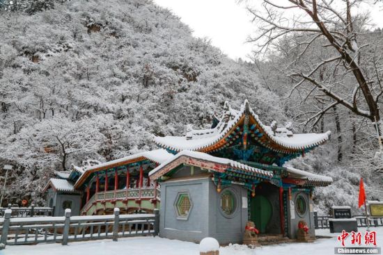 图为春雪让兴隆山变成童话世界。 魏涛 摄