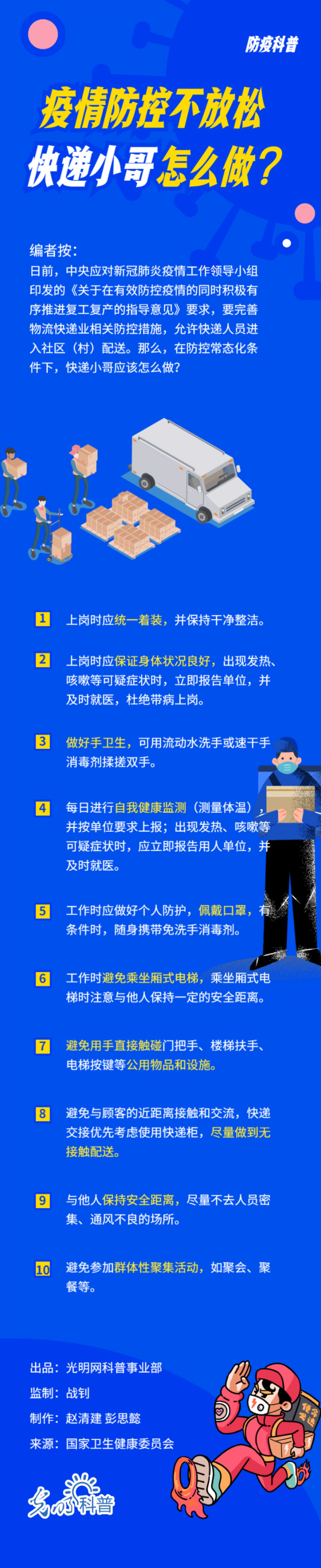 【防疫科普】疫情防控不放松 快递小哥怎么做? 【防疫科普】疫情防控不放松 快递小哥怎么做?