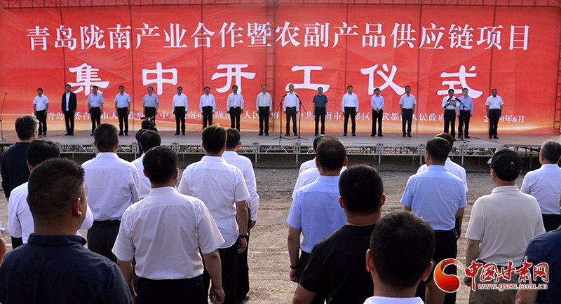 青岛陇南产业合作暨农副产品供应链项目在武都集中开工 孙伟王清宪出席（图）