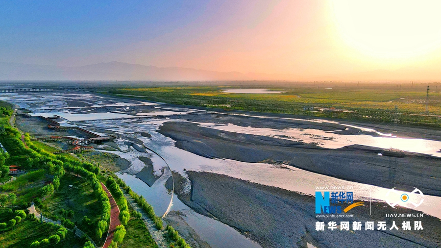 【“飞阅”中国】张掖甘州：祁连山下“弱水”两岸绿意浓