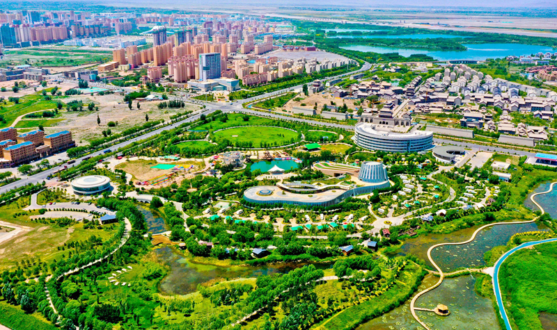 【飞阅甘肃】张掖：打造绿意盎然的“公园城市”