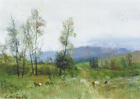 微妙精美 含蓄典雅——杨鸣山油画风景写生作品赏析