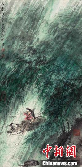 叶茂中《风雨归牧》,2020 年作,45×22cm。永乐拍卖供图 叶茂中《风雨归牧》,2020 年作,45×22cm。永乐拍卖供图
