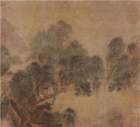 宋代山水小品画中的杨柳 宋代山水小品画中的杨柳