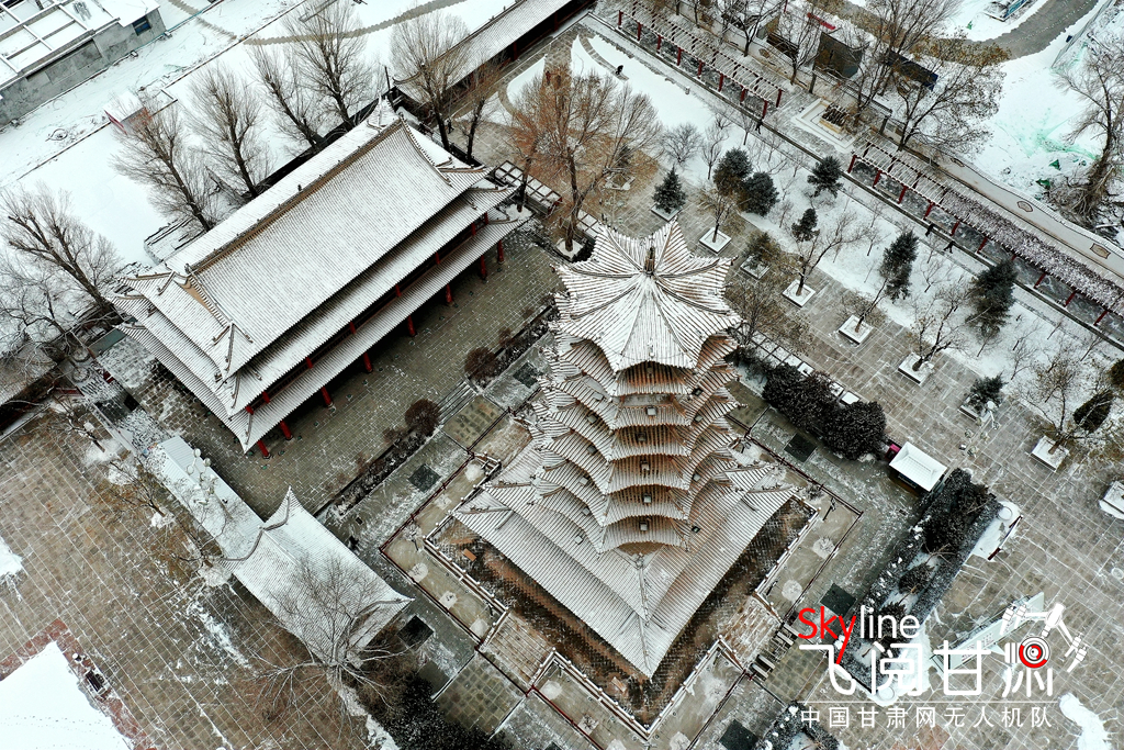 【飞阅甘肃】张掖甘州：雪落古城冬韵浓