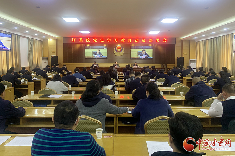 甘肃省司法厅召开厅系统党史学习教育动员部署会