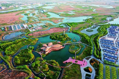 “五一”假期 甘肃张掖国家湿地公园吸引众多游客