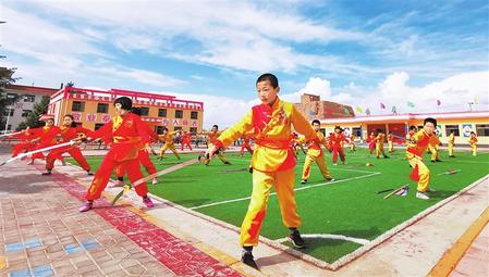 民乐县将甘肃省非物质文化遗产——四家武术引入校园