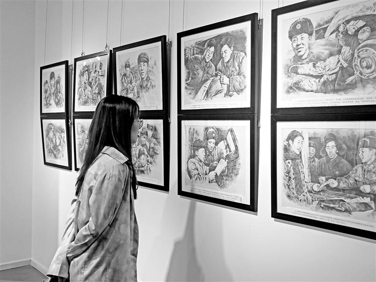 这个美术作品展 呈现陇原大地百年巨变