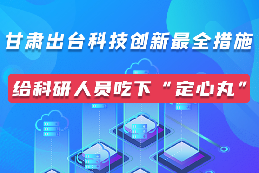 图解｜甘肃出台科技创新最全措施 给科技人吃下“定心丸”