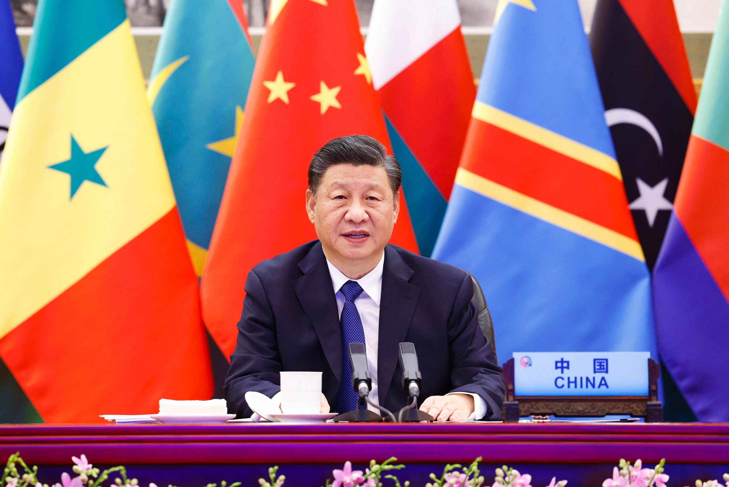2021年11月29日,习近平主席在北京以视频方式出席中非合作论坛第八届部长级会议开幕式并发表题为《同舟共济,继往开来,携手构建新时代中非命运共同体》的主旨演讲。