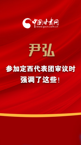 【2022甘肃两会·图解】尹弘书记参加定西代表团审议时强调了这些！