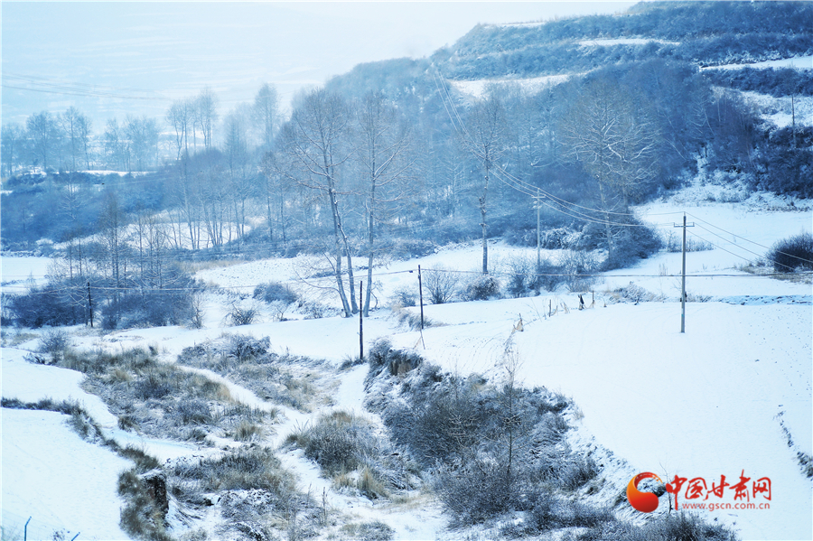 甘肅省大范圍降雪部分地方有中到大雪