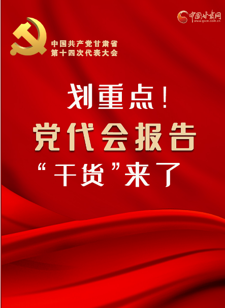 【聚焦甘肃省党代会·图解】划重点！党代会报告“干货”来了！