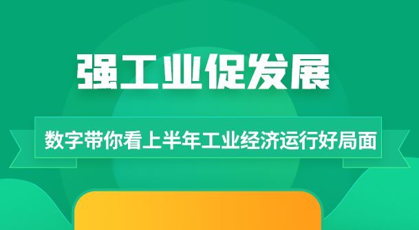 长图丨强工业 促发展 数字带你看上半年工业经济运行好局面