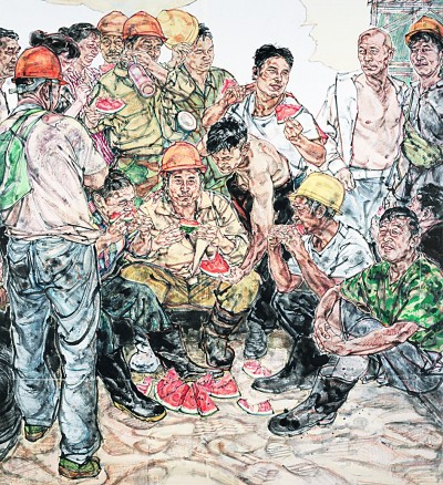画出青年人的朝气与力量