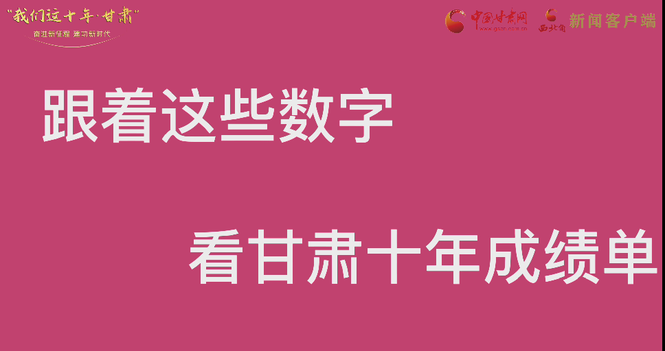 【快闪】前方高能！十年成绩单 跟着这些数字看甘肃