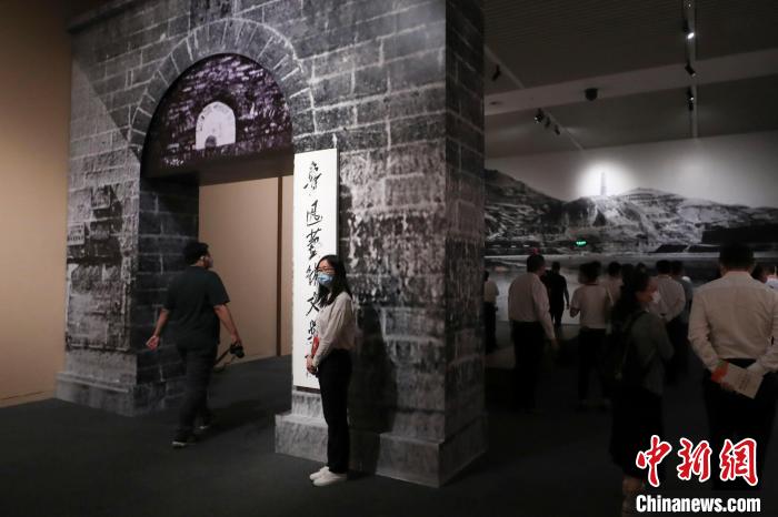 图为参观者观展。　蒋启明 摄