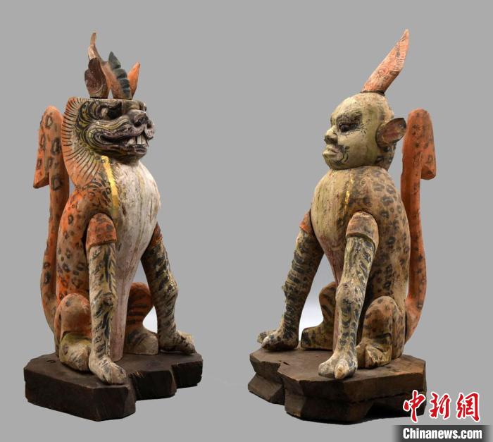 图为唐代吐谷浑王族墓葬群慕容智墓出土镇墓兽。(资料图) 甘肃省文物局供图 图为唐代吐谷浑王族墓葬群慕容智墓出土镇墓兽。(资料图) 甘肃省文物局供图