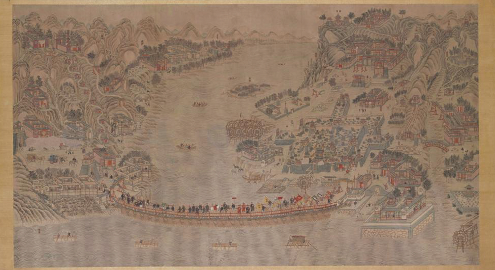 被台北故宫裁切的“黄河兰州浮桥图”，有多重要？